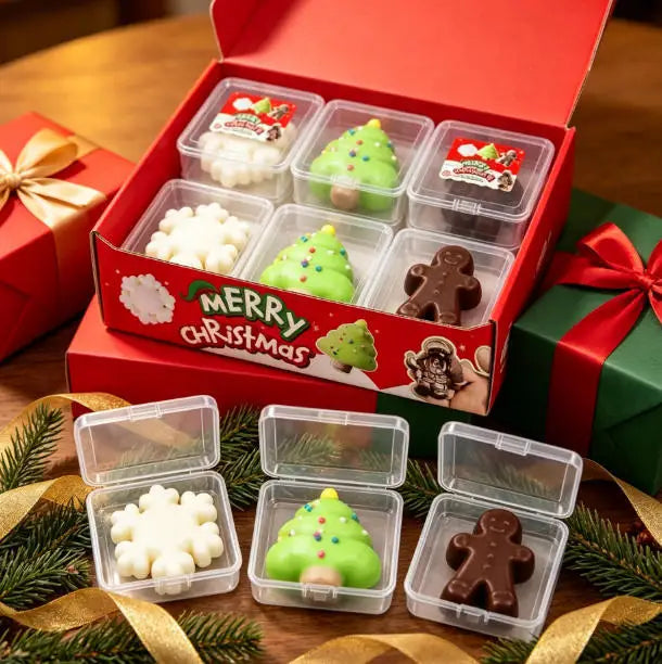 Pack Squishies Craquants de Noël - Squishy craquant Flocon, sapin et biscuit