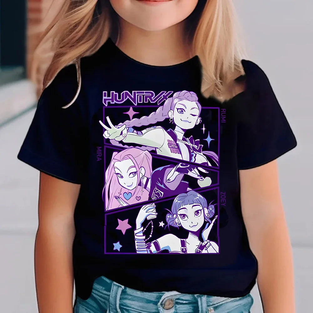 T-shirt K-pop Demon Hunters - Huntrix Violet