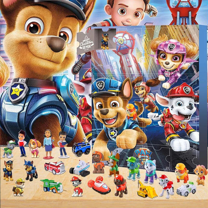 Calendrier de l'Avent Pat Patrouille Noel 2024 - Aventures d'Hiver - Figurines Chiens Heros, Accessoires - Maison Calendrier de l'Avent Pat Patrouille Noel 2024 - Aventures d'Hiver - Figurines Chiens Heros, Accessoires - Maison