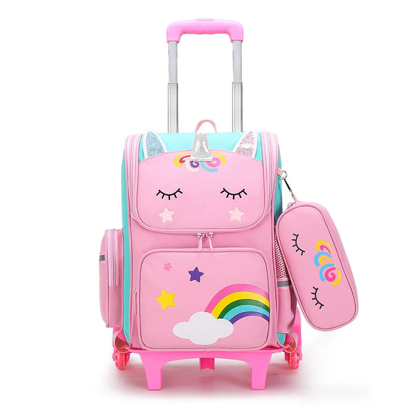 Cartable à roulette Licorne