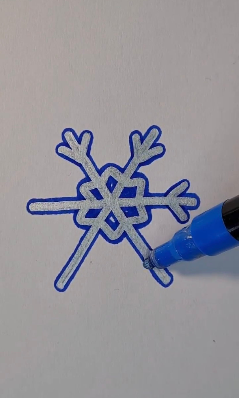 dessin feutre double ligne