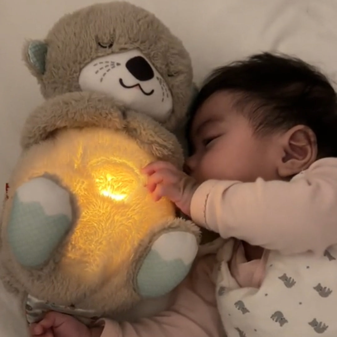 Ma Loutre Câlins Bonne nuit Peluche interactive, Doudou Loutre, Doudou qui respire, Peluche veilleuse Bébé musicale