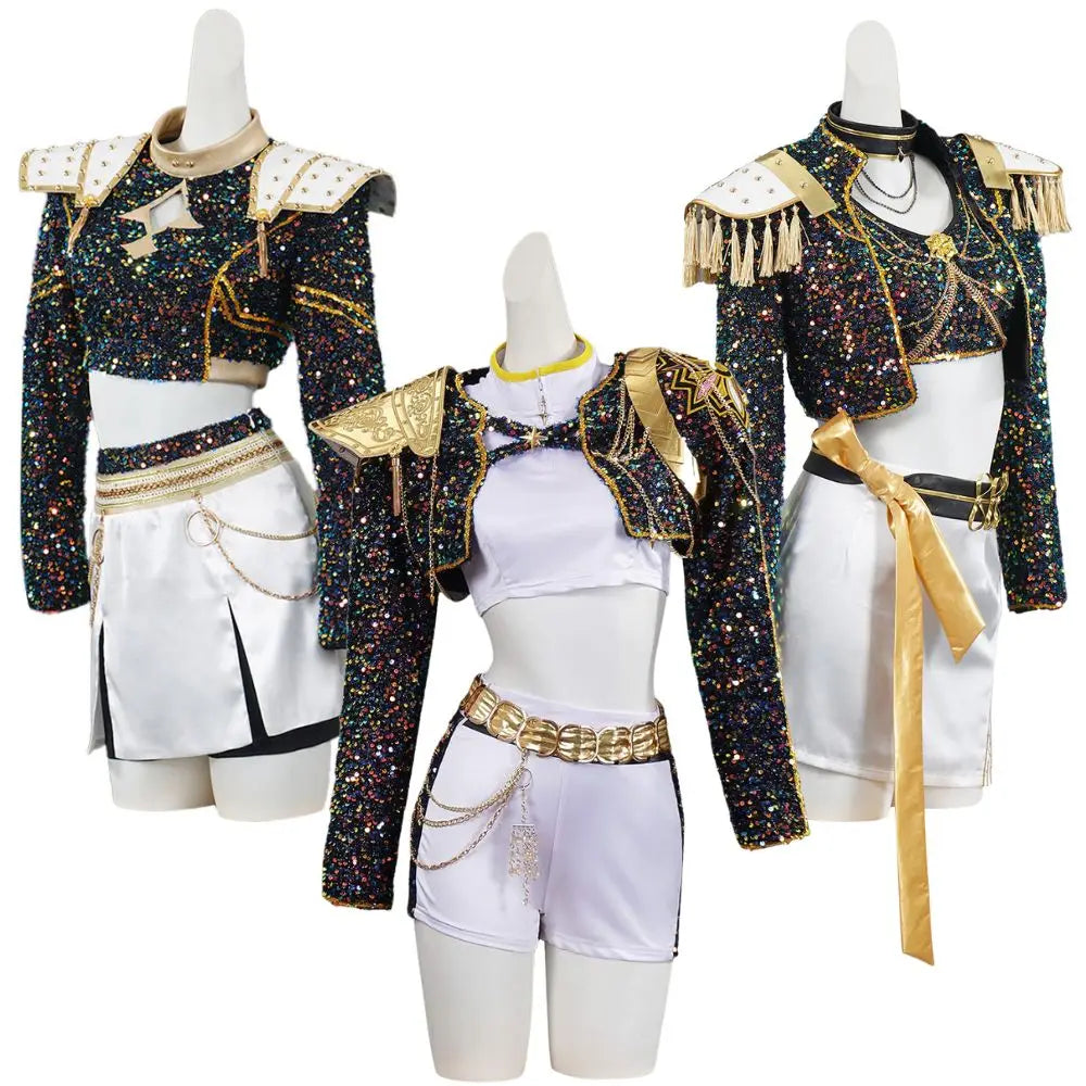 Costume de scène à paillettes K-Pop Demon Hunters – Rumi, Zoey, Mira