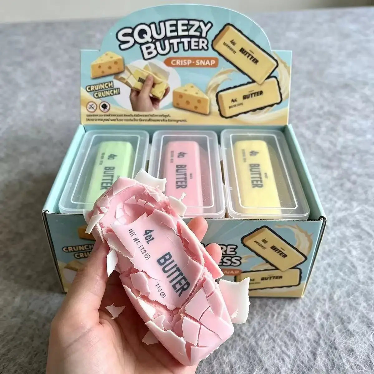 Squishy Stick de beurre craquant - squishy avec couche de cire
