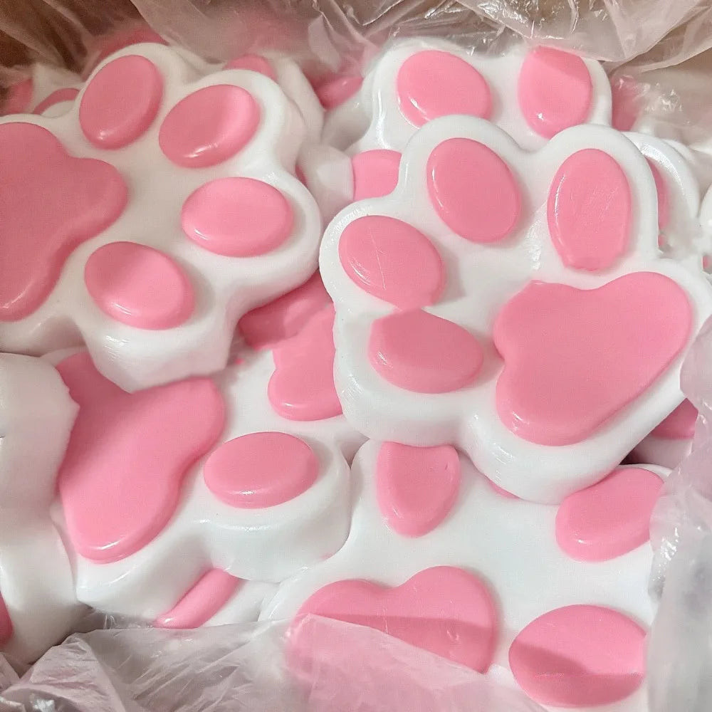 Squishy Patte de Chat Bleu et Rose