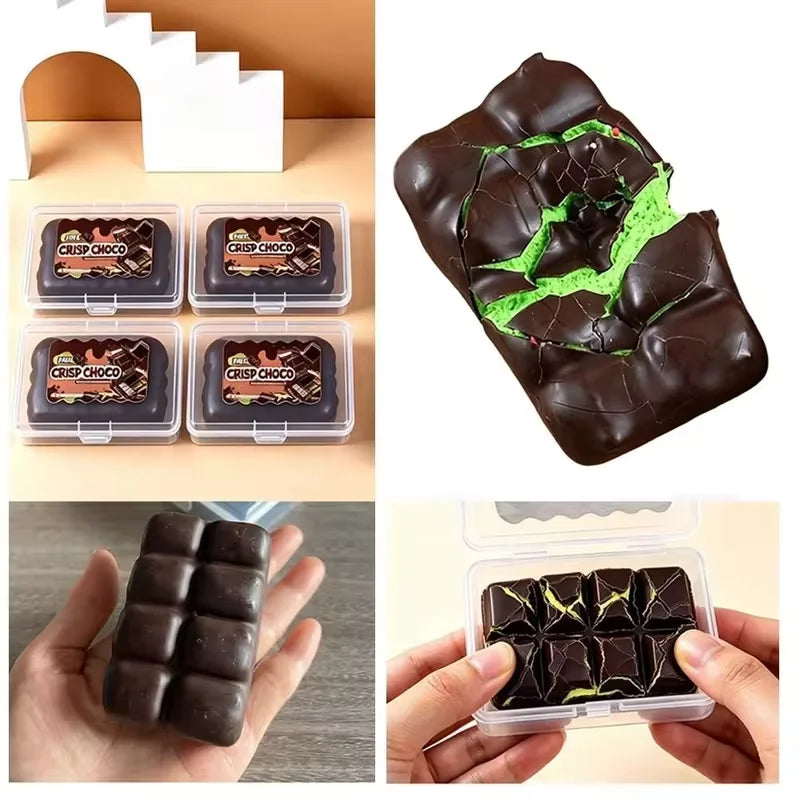 Squishy Tablette de Chocolat Craquant (Crisp Choco) – Fidget Anti-Stress
