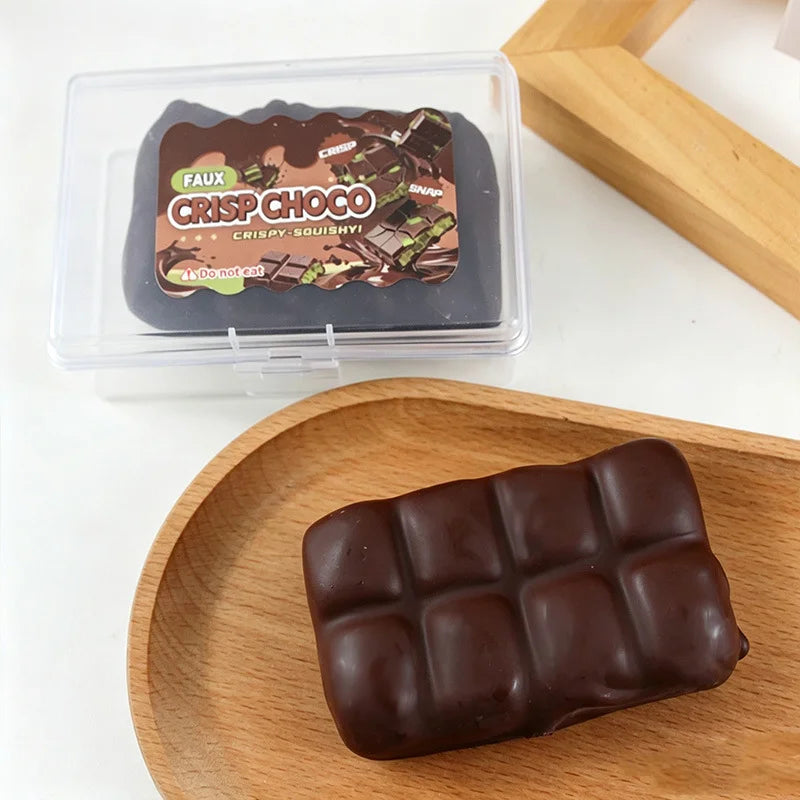 Squishy Tablette de Chocolat Craquant (Crisp Choco) – Fidget Anti-Stress