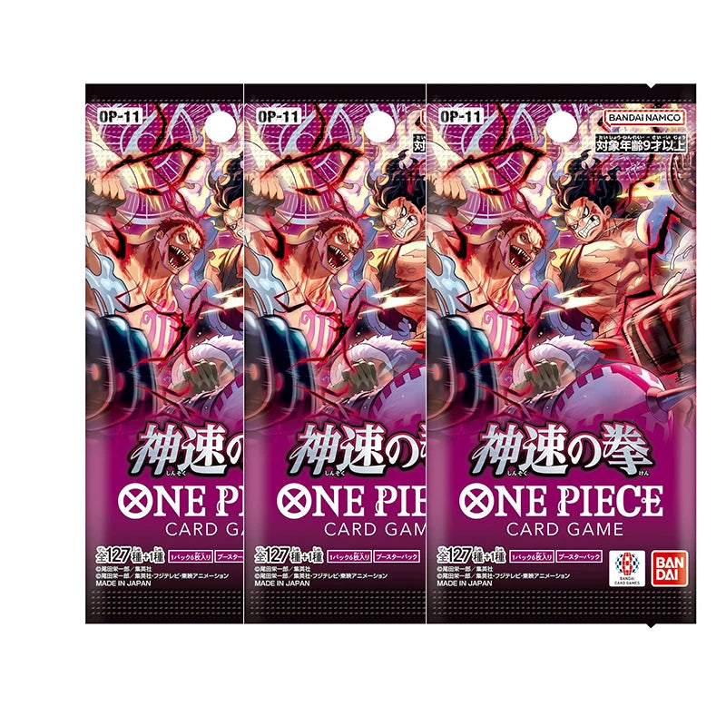 Lot de 3 Boosters Cartes One Piece OP11 - Des poings vifs comme l'éclair