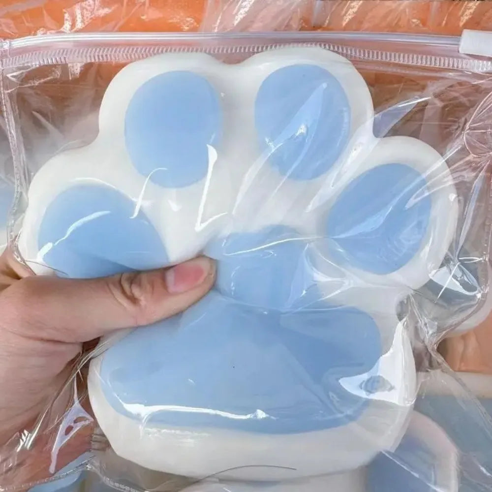 Squishy Patte de Chat Bleu et Rose