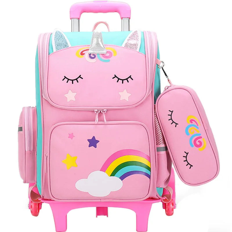 Cartable à roulette Licorne