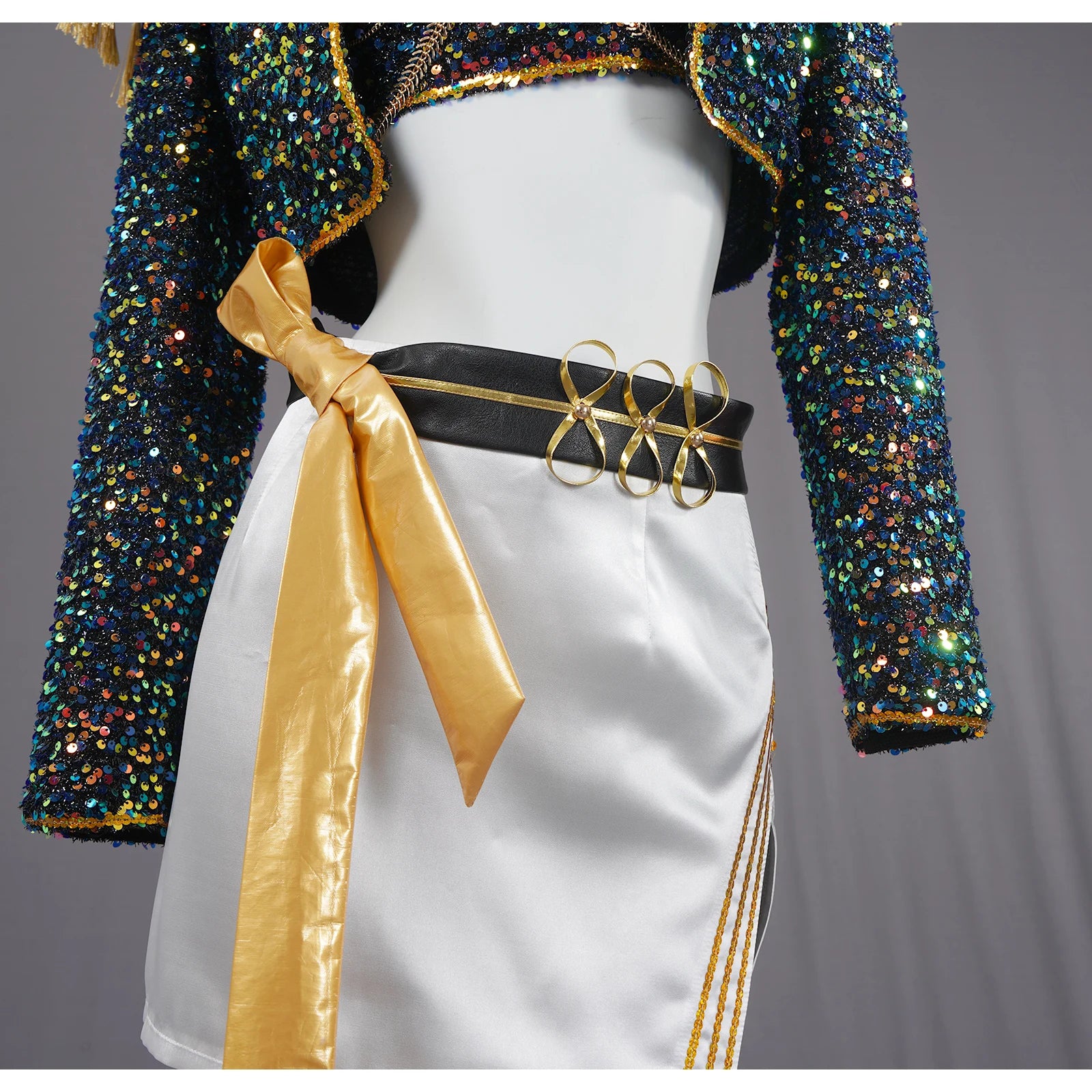 Costume de scène à paillettes K-pop Demon Hunters - Rumi, Zoey, Mira - Déguisement Kpop Demon Hunters