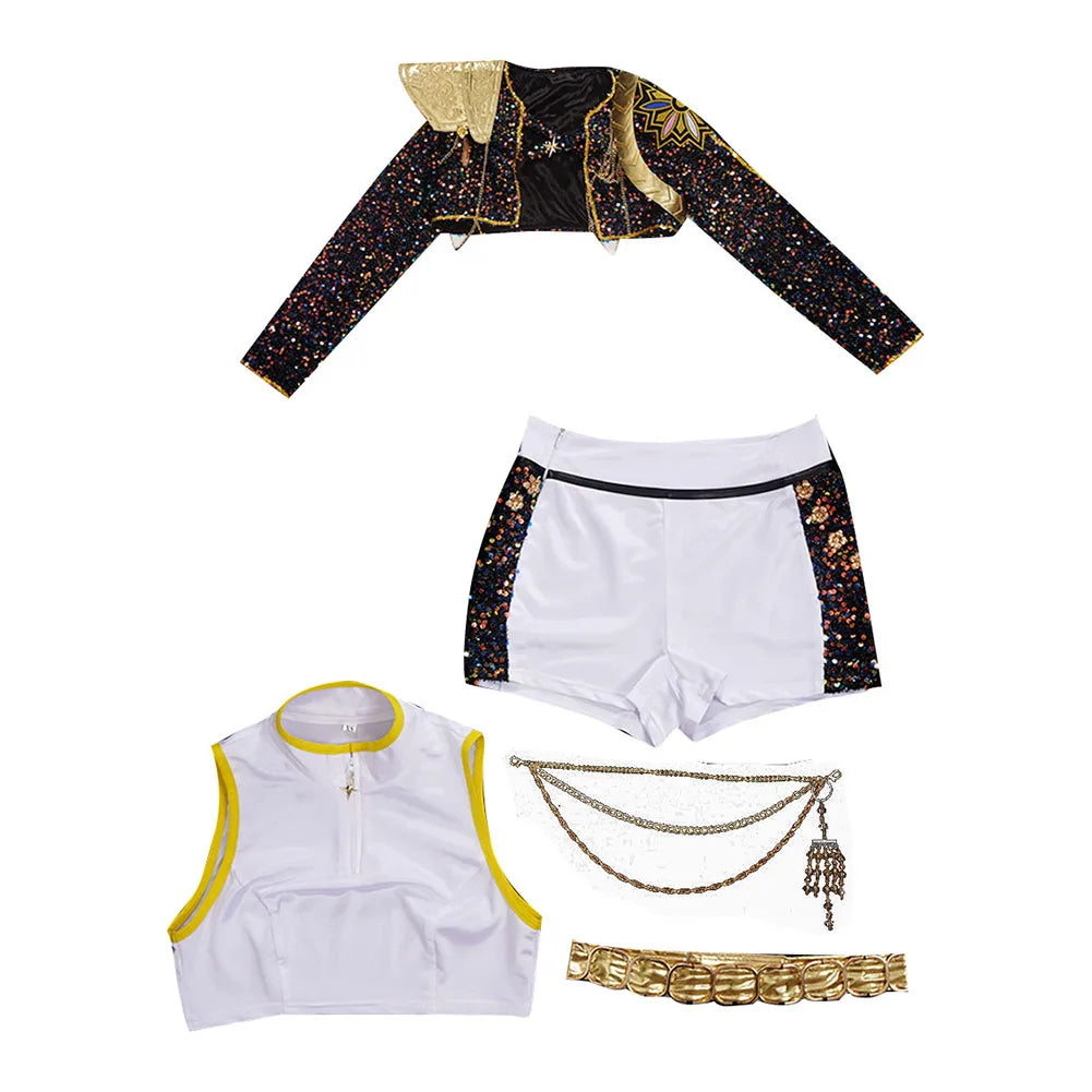 Costume de scène à paillettes K-Pop Demon Hunters – Rumi, Zoey, Mira