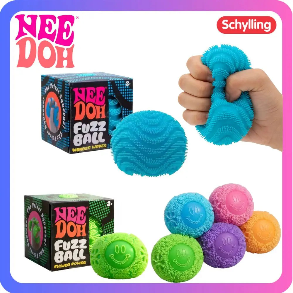 Balle Needoh Fuzzball Flower Power - Balle Squishy