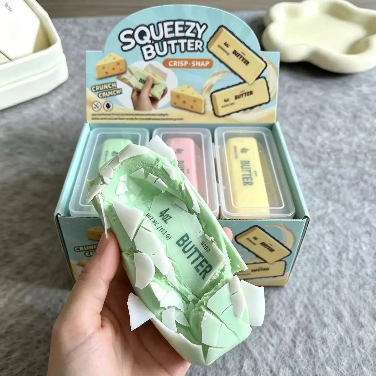 Squishy Stick de beurre craquant - squishy avec couche de cire