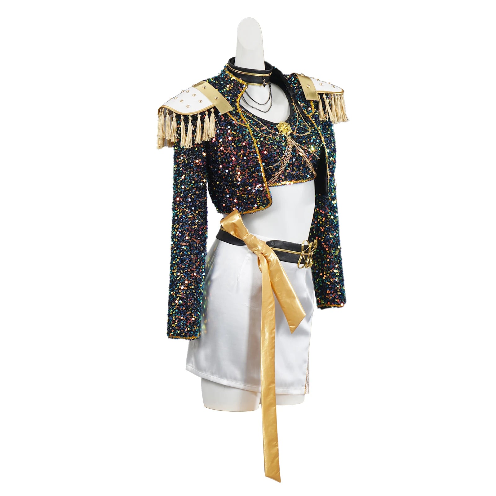 Costume de scène à paillettes K-pop Demon Hunters - Rumi, Zoey, Mira - Déguisement Kpop Demon Hunters