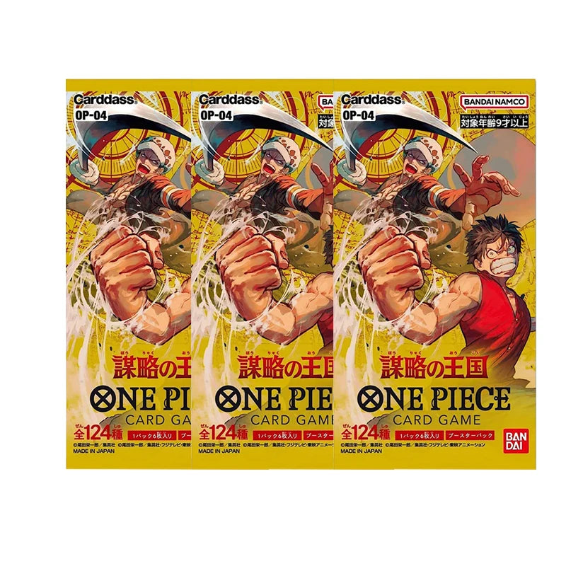 Lot de 3 Boosters Cartes One Piece OP04 - Kingdoms of Intrigue