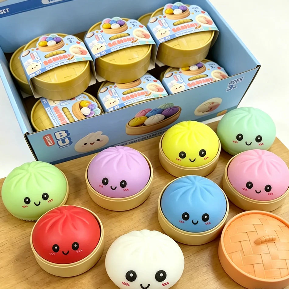 Squishy Dumpling - Ravioli squishy mystère - Squishy à paillettes - Squishy anti stress