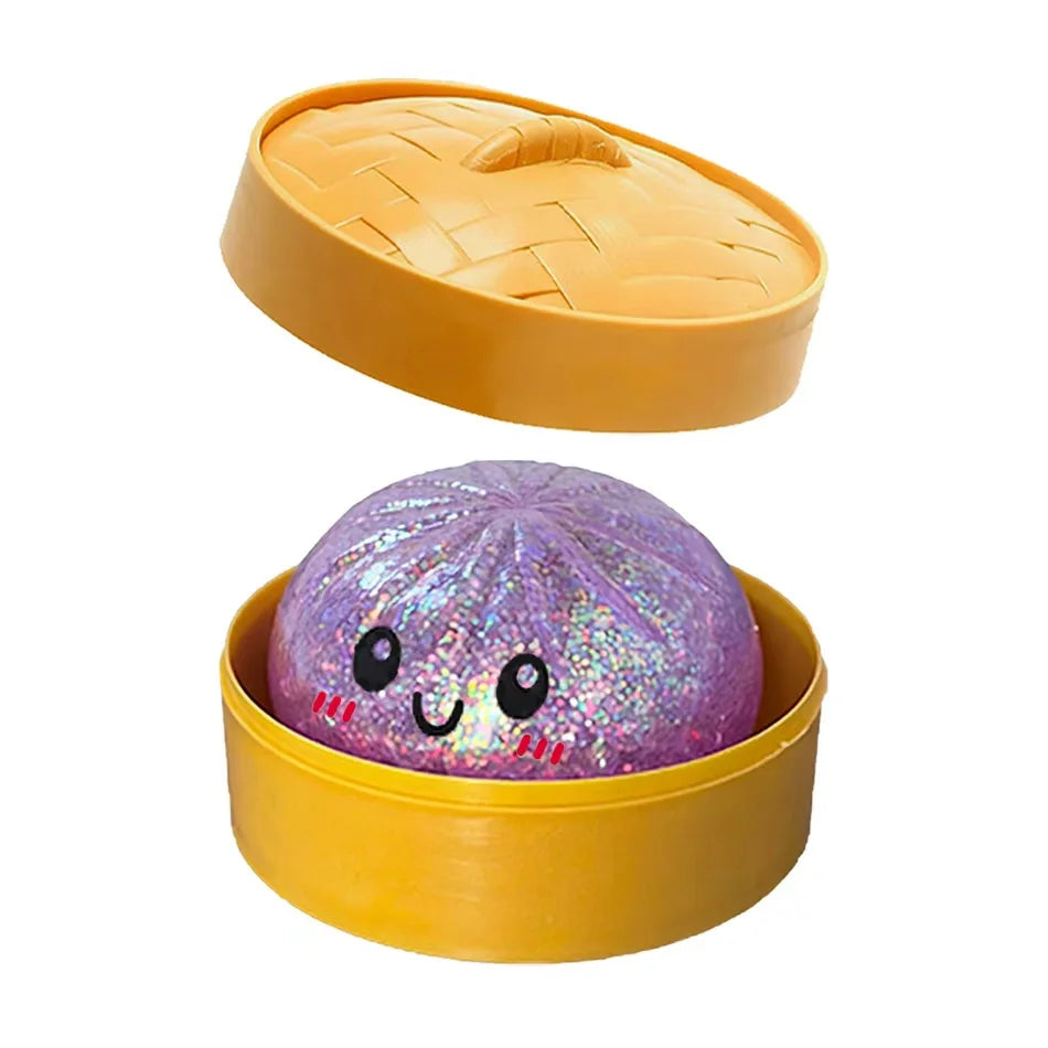 Squishy Dumpling - Ravioli squishy mystère - Squishy à paillettes - Squishy anti stress