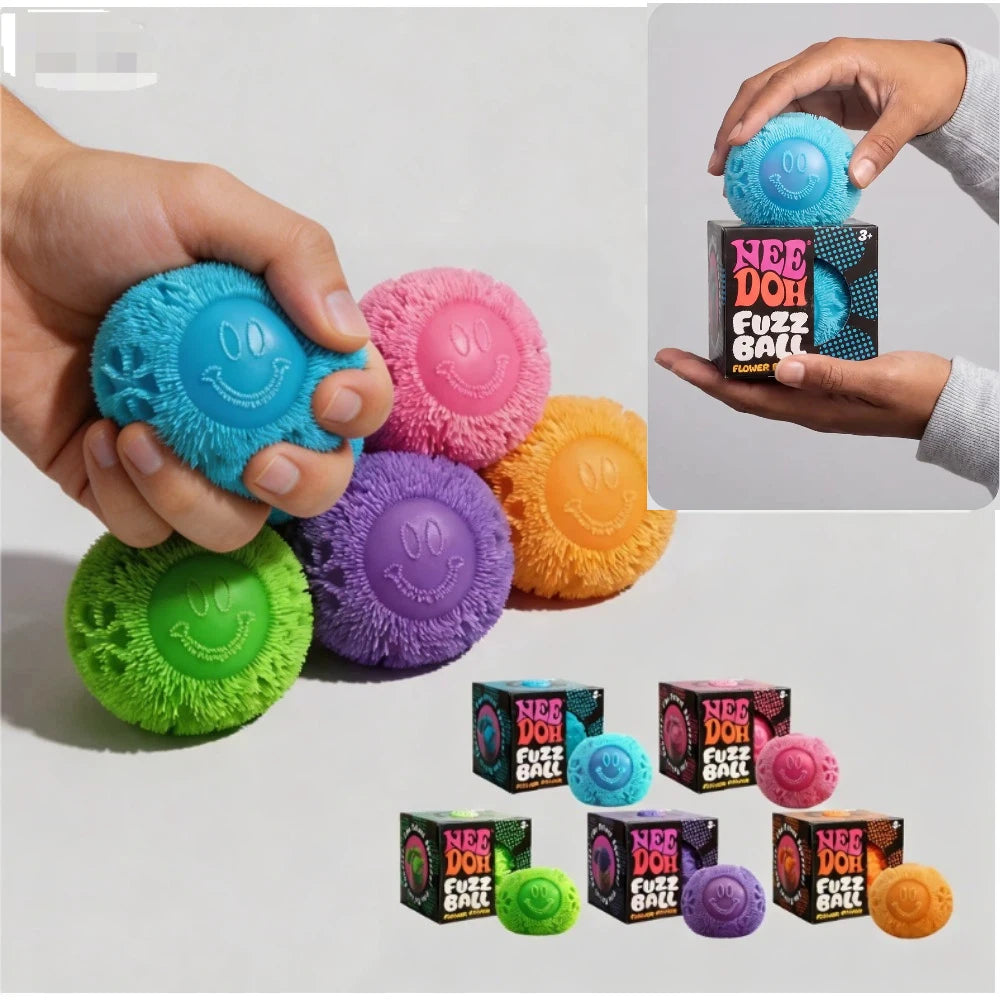 Balle Needoh Fuzzball Flower Power - Balle Squishy
