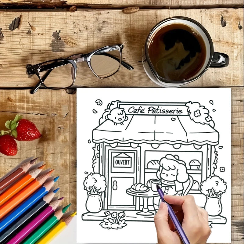 Livre de coloriage - Livre de coloriage adultes - Livre de coloriage enfants - Livre de coloriage anti-stress