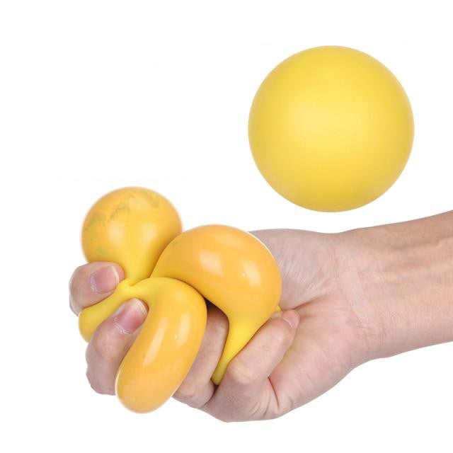 Balle antistress jaune 50 mm de diamètre. Balles pour réduire le stress ou  juste pour jouer